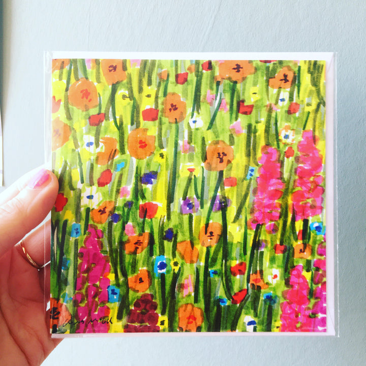 Wild Meadow Square Card Blank
